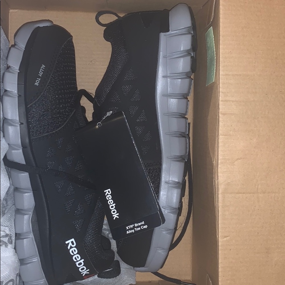 Black Reebok sneakers!